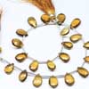 Natural Beer Quartz Faceted Pear Drop Beads Strand The length of Strand is 8 Inches and Size 8.5mm to 13mm approx. 